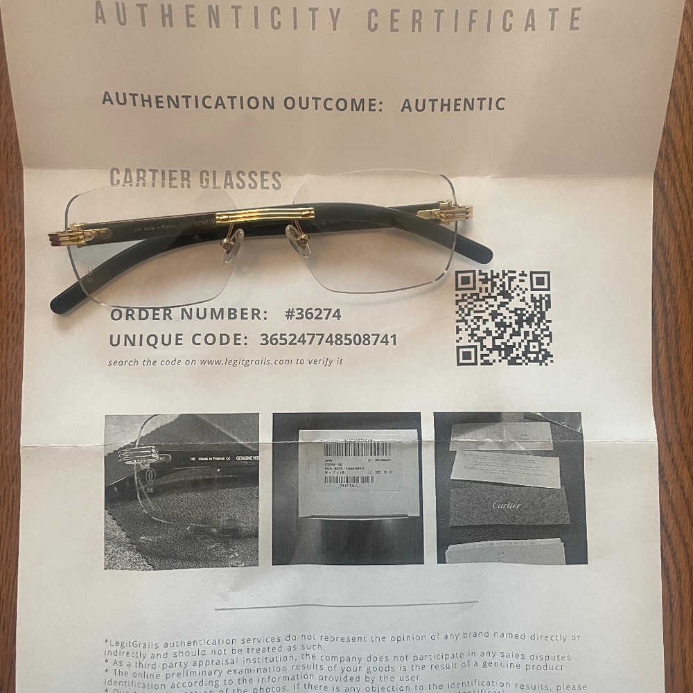 Authentic Cartier Eyeglasses CT0286O Custom Lens Buffalo Sunglasses Buffs
